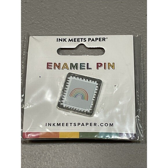 Ink Meets Paper Rainbow Enamel Pin - Picture 1 of 3